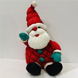Santa Claus Puffy Plush Nylon Parachute Christmas Dandee International 16”